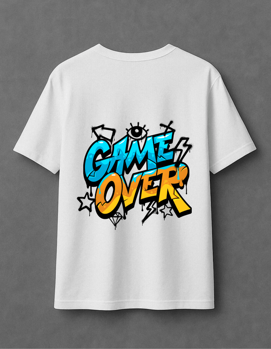 Game Over Graffiti Art Unisex T-Shirt - Streetwear Gamer Tee - Vera Wear Print