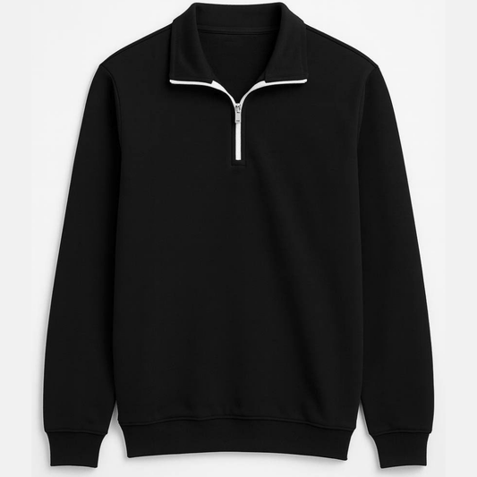 Kompakt Penye Yarım Fermuarlı Sweatshirt - Vera Wear Print