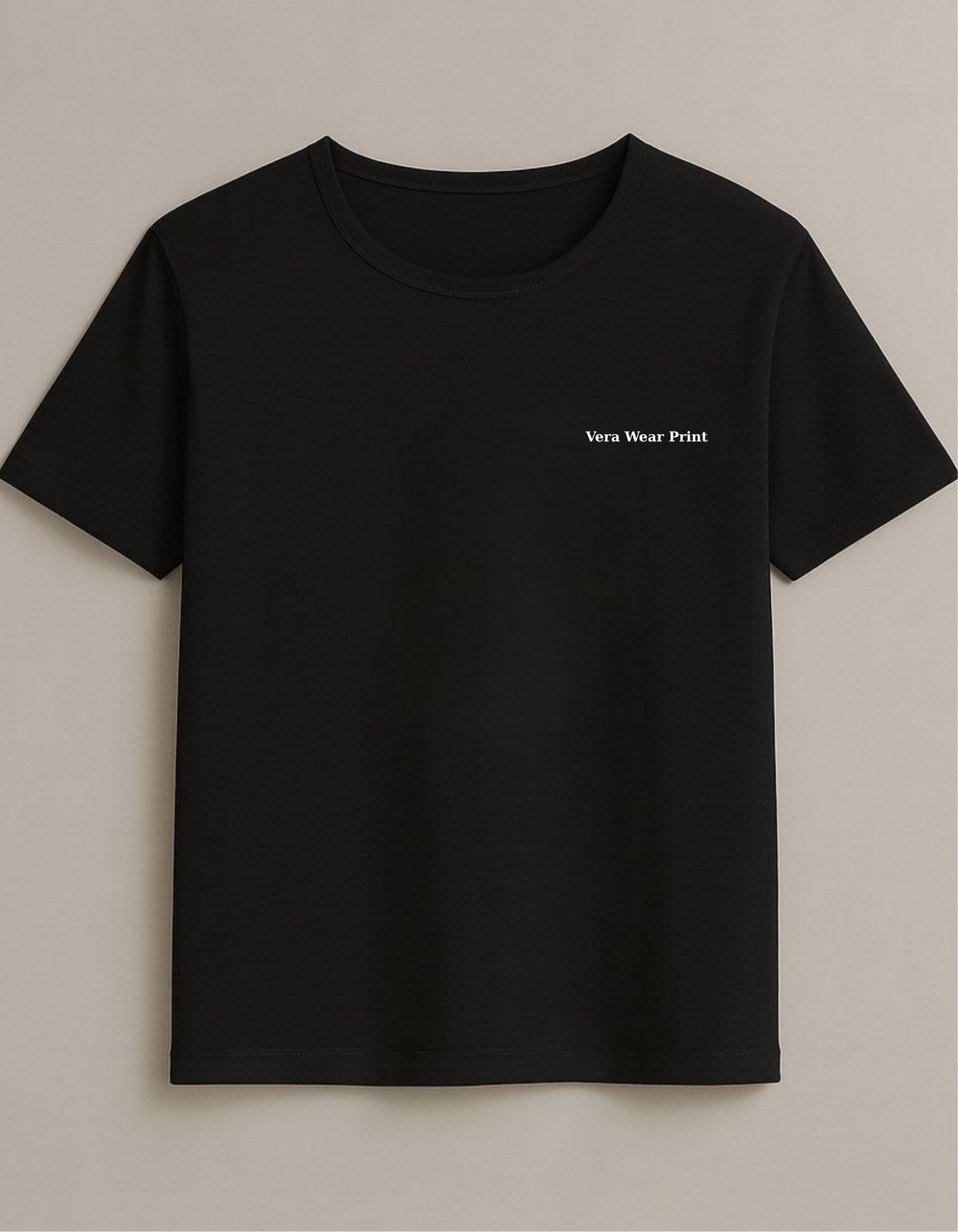 Vera Wera Print Logolu Unisex T-Shirt - Marka Tasarım Pamuklu Basic Tişört