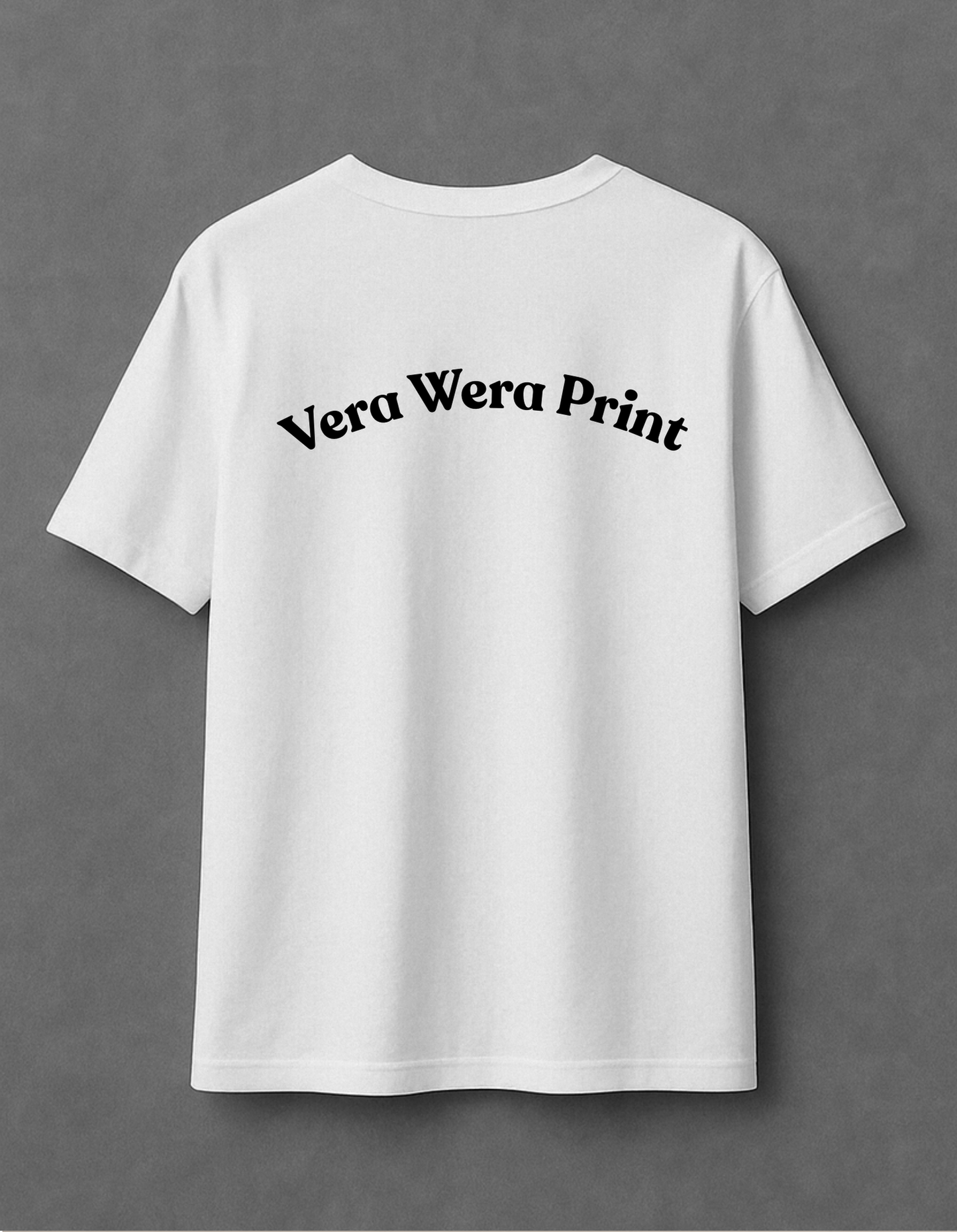 Vera Wera Print Logolu Unisex T-Shirt - Marka Tasarım Pamuklu Basic Tişört