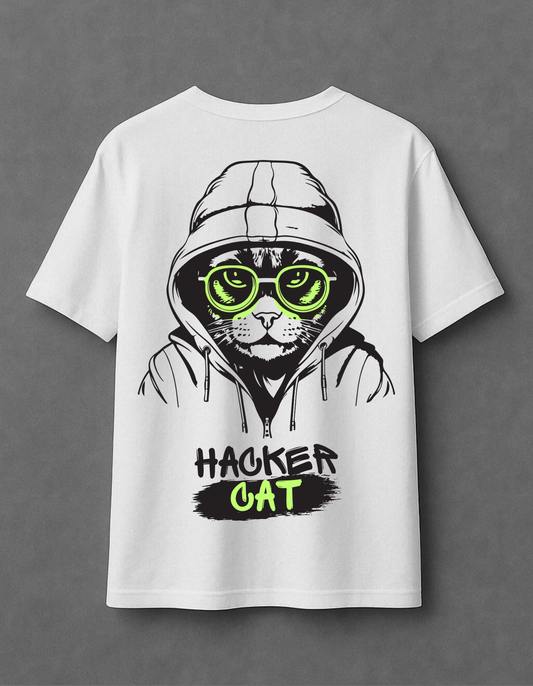 Hacker Cat Graffiti Unisex T-Shirt - Funny Programmer & Cyber Security Tee