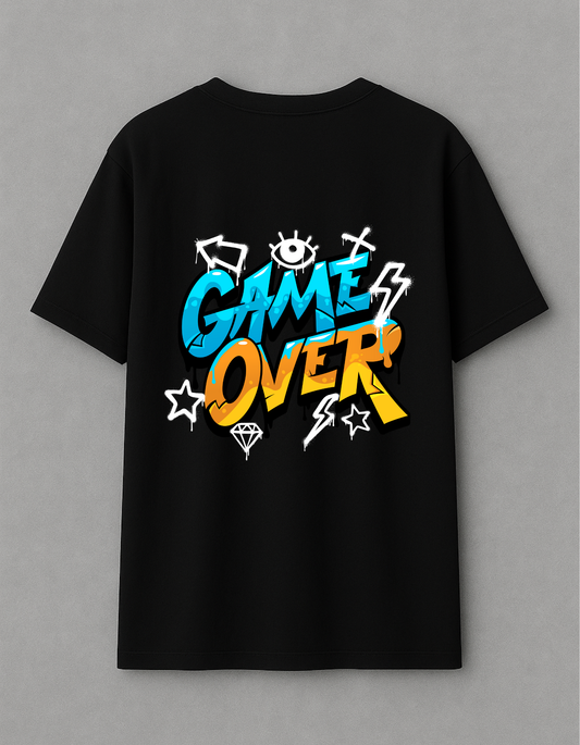 Game Over Graffiti Art Unisex T-Shirt - Streetwear Gamer Tee