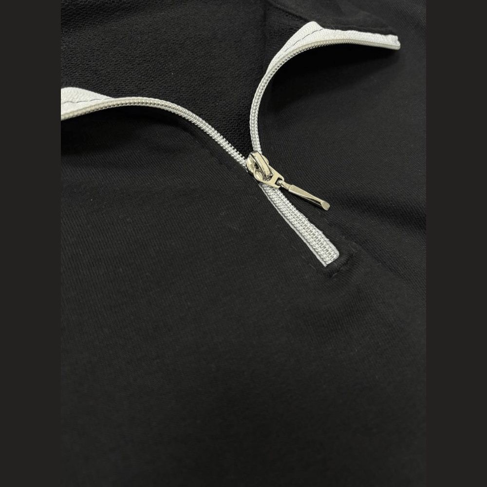 Kompakt Penye Yarım Fermuarlı Sweatshirt - Vera Wear Print